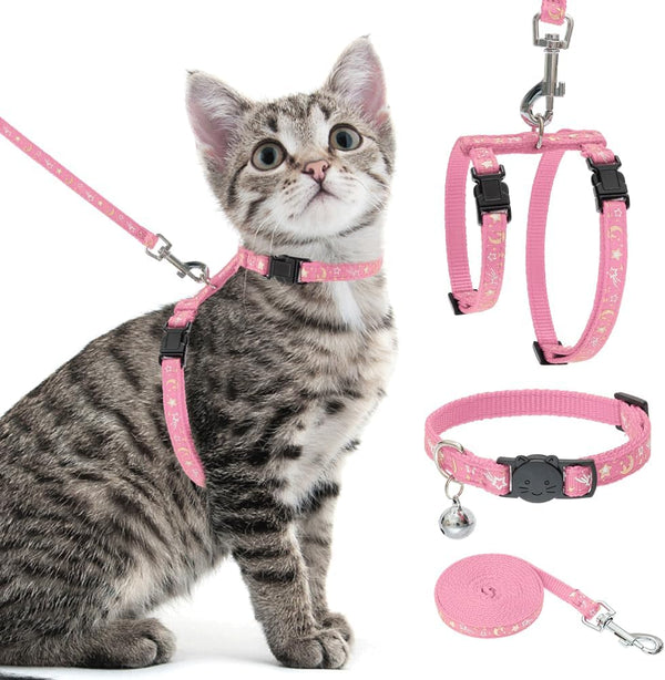 PAWCHIE Cat Harness with Leash and Collar Set