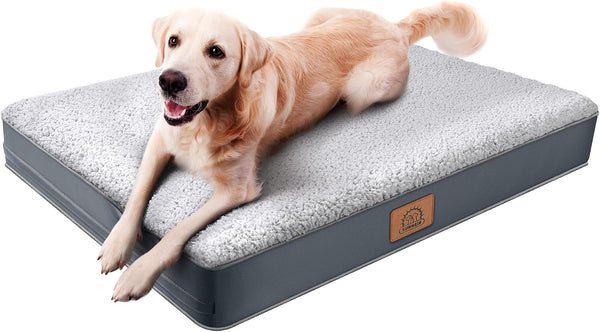 Orthopedic Dog Bed for Large Dogs and Extra Large Dogs, XL Waterproof Dog Bed with Removable Washable Cover & Anti-Slip Bottom