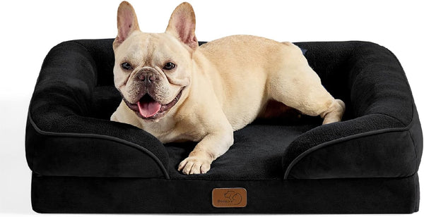 Orthopedic Dog Bed Medium Size Dogs - Washable Medium Dog Cat Bed Waterproof, Comfort Pet Couch Sofa with Washable Removable Cover