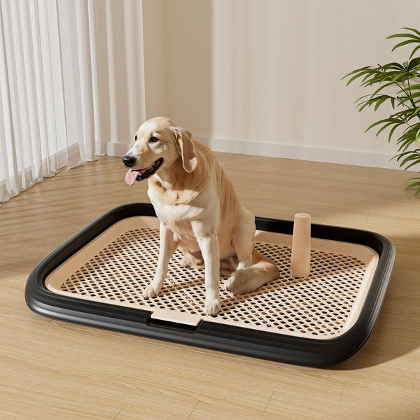 Dog Potty Tray, 23.6"x17.7" Indoor Pet Pee Pad Holder,Puppy Training Holder,Bathroom Dog Litter Box, Pet Toilet for Small and Medium Dogs