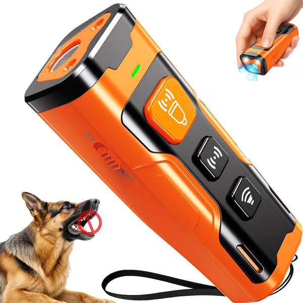Dog Bark Deterrent Devices, Ultrasonic Anti Barking Device for Dogs, Stopping Own or Neighbor's Dog Barking,Portable Dog Training Device