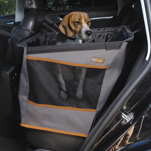 Pet Products Buckle N Go Dog Car Seat for Medium Dogs, Waterproof Fabric, Breathable Mesh Sides, Adjustable Seat Belt Leash