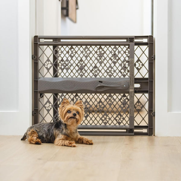 North States Paws Portable Pet Gate: 26-40" Wide. Pressure Mount. No Tools Needed